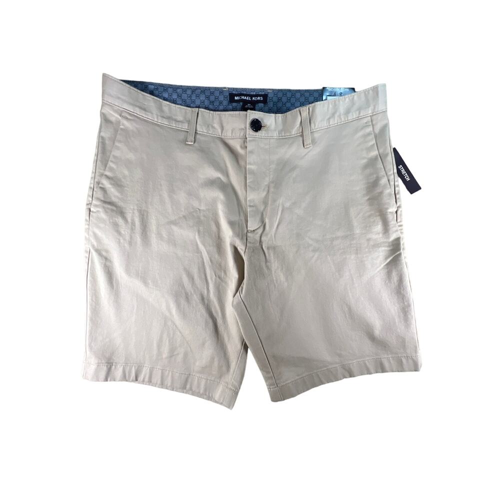 NWT, Michael Kors Men's Tailored Spring 1 Stretch Cotton Chino Shorts Size 34